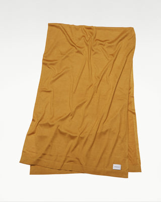 full view of the yellow large aria cashmere silk scarf|light
