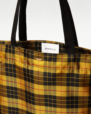 Aldine Silk Shopper - Yellow Tartan - Wholesale