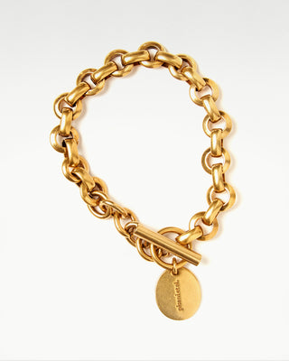 gold plated brass bembo egg bracelet with tiger eye|light